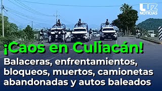 ¡Alerta Reportan balacera y enfrentamientos en distintos puntos de Culiacán [upl. by Anitnahs]