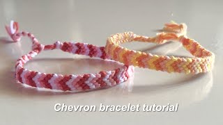 How to make chevron friendship bracelet  yarnivora [upl. by Betta]