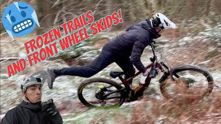 Mountain Biking in Snow and Ice ❄️ [upl. by Asus]