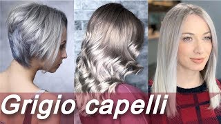 Capelli 🌟 grigi sfumati l Tendenze colore capelli [upl. by Meesan372]