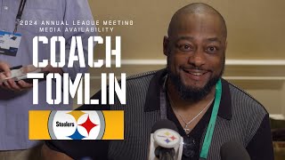 Coach Mike Tomlin on Russell Wilson Justin Fields Steelers secondary  Pittsburgh Steelers [upl. by Neelrihs]