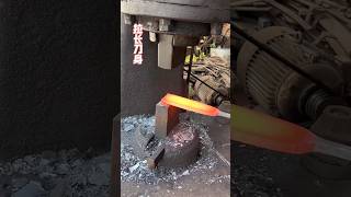 Blacksmith forges non rusting kitchen knives from high chromium steelforging tiktok [upl. by Ganny]