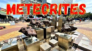 Gibeon Meteorites Monument in Post Street Mall in Windhoek Namibia southern Africa [upl. by Eatnwahs553]