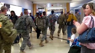 Military Troops walks into Airport  And This happens ❤ 🎵hotvocals [upl. by Ainot]