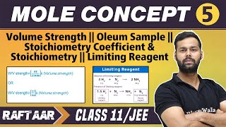 Mole Concept 05  Volume Strength  Oleum Sample  Class 11JEE  RAFTAAR [upl. by Oswell]