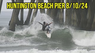 Huntington Beach Pier August 10th 2024 RAW Video [upl. by Llenrrad420]