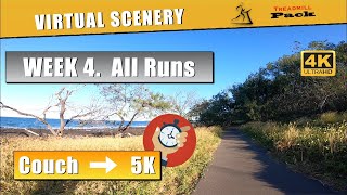 Couch To 5K Week 4  All runs  Start Running  Virtual Scenery with Timer [upl. by Lisabeth]