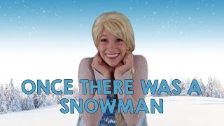 Disney Frozen Elsa  Once there was a Snowman  singalong nursery rhymes [upl. by Nerhtak]