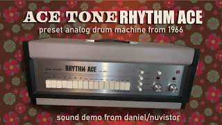 Ace Tone FR1 Analog Drum Machine from 1966 Demo [upl. by Allesor]