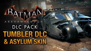 Batman Arkham Knight  Tumbler Batmobile amp Arkham Asylum Skin Race Tracks amp Free Roam Gameplay [upl. by Okim721]