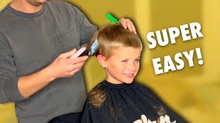 HOW TO CUT BOYS HAIR AT HOME  SCISSOR HAIRCUT TUTORIAL [upl. by Granese741]