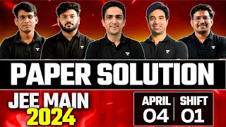 JEE Main 2024 Paper Solution  4th April Shift 1 [upl. by Latashia637]