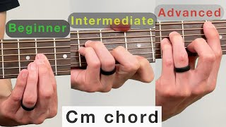 🎸 C minor chord on guitar  How to play a Cm guitar chord easier  lesson tutorial tips easy version [upl. by Presley831]