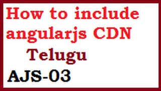 how to include angularjs CDN in html Teluguvlr training [upl. by Adiaz]