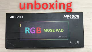 New RGB gaming mouse pad  MP400R  ANT ESPORTS MOUSE PAD  budget mouse pad [upl. by Nedra100]