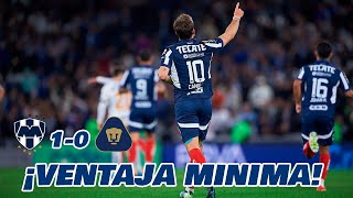 PUMAS PIERDE EN MONTERREY LIGA MX CUARTOS DE FINAL IDA APERTURA 2024 🏆 EN ZONA FUT [upl. by Ecylla]