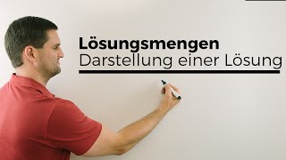 Lösungsmengen Darstellung einer Lösung bei GleichungenUngleichungen  Mathe by Daniel Jung [upl. by Atnek]