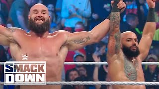 Braun Strowman and Ricochet Take Down Imperium  WWE SmackDown Highlights 2323  WWE on USA [upl. by Lertsek]