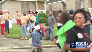 Second line march honors Katrina victims in Lower Ninth Ward [upl. by Luba]