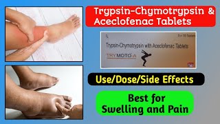 trypsin chymotrypsin with aceclofenac Tablets use in hindi  Trymoto A tabs  Dawa jankari [upl. by Zephan403]