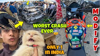 Worst Crash Ever😭 Modification in Ktm Rc390😍 Only 1 in India😍  Car Preparation for Ladakh Ride [upl. by Sternlight]