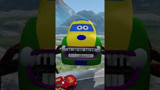 Epic Escape From The Lightning McQueen Cartoon Truck amp McQueen Eater  Wingo Eater VS McQueen [upl. by Annawak]