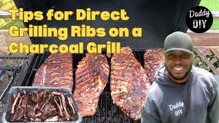 How to Direct Grill Ribs on a Charcoal Grill [upl. by Asilem]