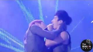 FANCAM BEAST 비스트 Hyunseung forced Kikwang into a kiss  Seoul Hope and Dream Concert 110612 [upl. by Atinehs42]