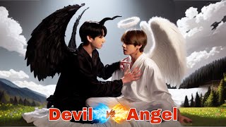 Taekook Devil vs Angel Song 🎶 CuteLife [upl. by Eloken]