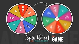 Spin Wheel using CSS amp Javascript  Lucky Spinning Wheel Game [upl. by Esiocnarf704]