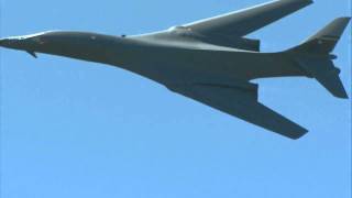 2011 Beale Air Show  B1 Flyby [upl. by Alurta426]