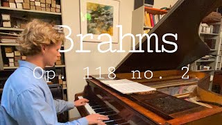 Playing Brahms Intermezzo in AMajor Op 118 No 2 on a beautiful antique Erard built in 1895 [upl. by Ardnovahs253]