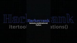 Hackerrank itertoolscombinations  Hackerrank Python Solutions [upl. by Ner]