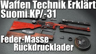 Suomi KP31 FederMasse Rückdrucklader Waffen Technik Erklärt [upl. by Kurtz]