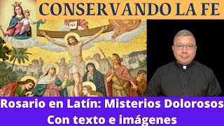 Rosario en Latín Misterios Dolorosos con texto e imágenes [upl. by Ytsirc]