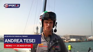 2508 americascup  interviste post regata Andrea Tesei trimmer [upl. by Kirch97]