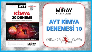 Miray Yayınları AYT Kimya Denemeleri  10 [upl. by Tem]