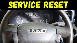 IVECO Daily Oil Light Flashing Service Reset procedure how to reset yourself via dash 2014  2019 [upl. by Aikenahs]