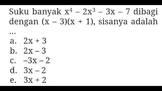 menghitung sisa pembagian polinomial dengan theorema sisa  matematika 11 [upl. by Gnaoh]