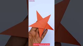 Five Pointed Paper Star Making Instructions origami [upl. by Enyleuqcaj]