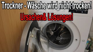 Wäschetrockner trocknet nicht – die häufigsten Ursachen [upl. by Ymerrej]