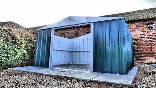 Yardmaster Metal Garden Shed Build Stop Motion Timelapse [upl. by Terchie445]