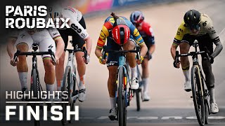 Highlights 2024 ParisRoubaix Femmes finish  4624  Cycling on NBC Sports [upl. by Lonne]