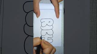 How to draw Bubble Font doodle graffiti foryou sketch fyp shorts reels howtodraw bubble [upl. by Tlevesoor]