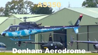 AS350 private helicopter takeoff at Denham Aerodrome [upl. by Marozik949]