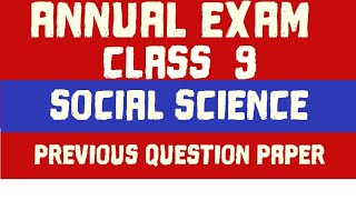 Class 9 Social Science Annual Exam Question Paper class9socialscience class9socialscienceannual [upl. by Rora]