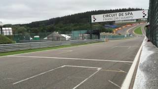 Motorcycle flyby Eau Rouge Circuit de SpaFrancorchamps [upl. by Dnaltruoc683]