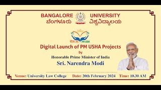 Digital Launch of PM USHA Projects by Honble Prime Minister of India Sri Narendra Modi  BU News [upl. by Amadis]