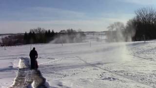 Snow Blowing with TroyBilt snow blower with impeller modification [upl. by Zosi33]