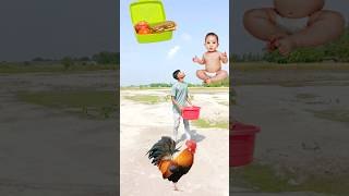 Flying crying babies Catching vs hendogs kabutarpuppy vs dancing gorila short funny storys video [upl. by Ayotahs284]